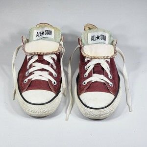 Converse All Star Unisex Shoes Maroon Double Tongue Low Top Size Women 7 / Men 5